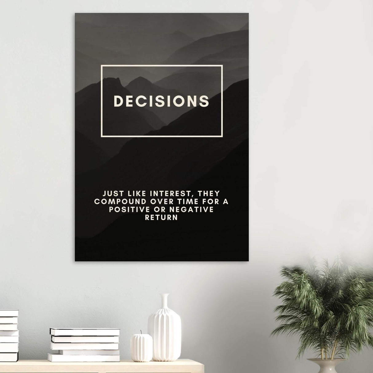 Da Vinci Motivational Wall Art | Decisions - Wood Prints - 70x100 cm / 28x40″ - 10 mm