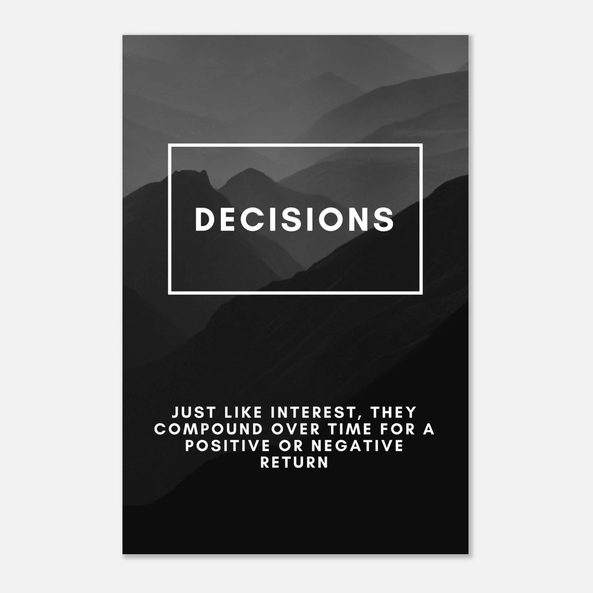 Da Vinci Motivational Wall Art | Decisions - Aluminum Print - 30x45 cm / 12x18″ -