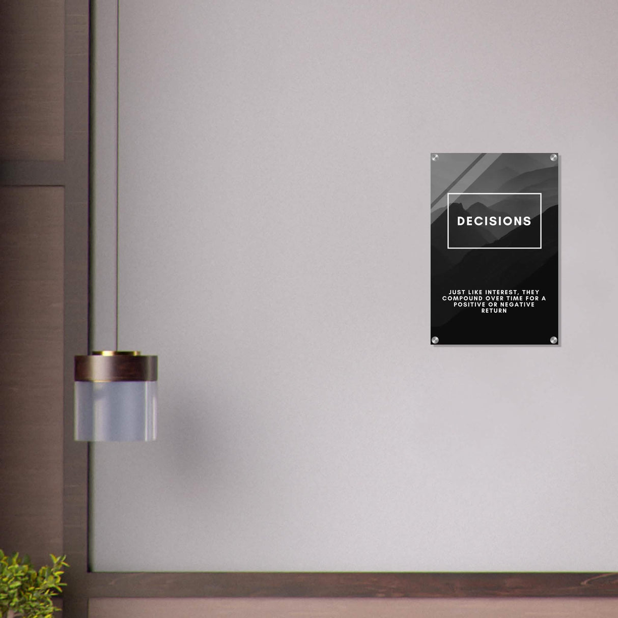 Da Vinci Motivational Wall Art | Decisions - Acrylic Print - 40x60 cm / 16x24″ -