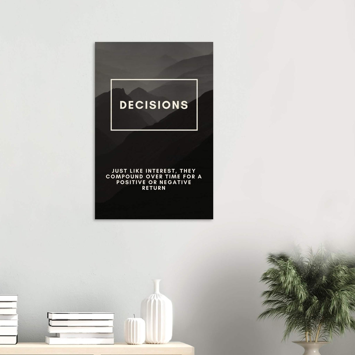 Da Vinci Motivational Wall Art | Decisions - Wood Prints - 50x75 cm / 20x30″ - 10 mm