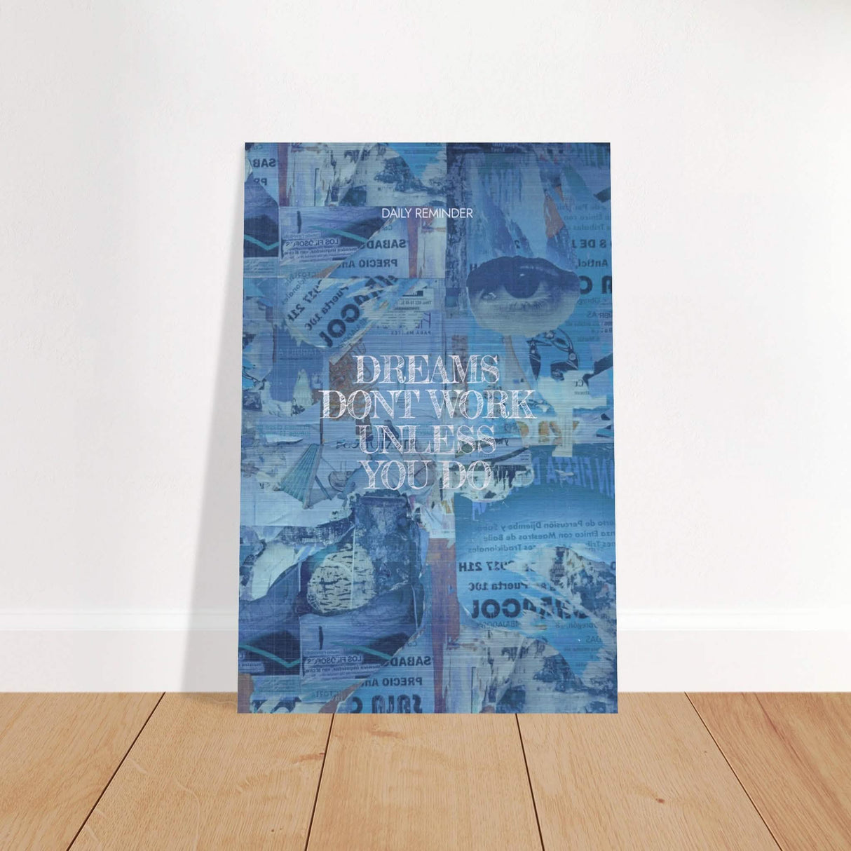 Da Vinci Motivational Wall Art | Dreams - Brushed Aluminum Print - 40x60 cm / 16x24″ -