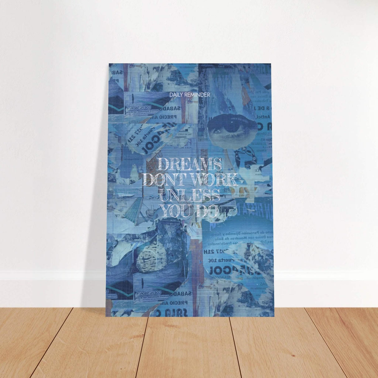 Da Vinci Motivational Wall Art | Dreams - Brushed Aluminum Print - 30x45 cm / 12x18″ -