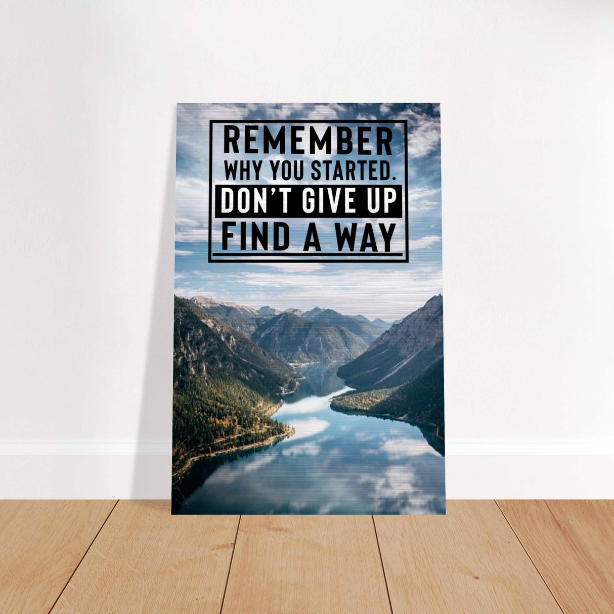 Da Vinci Motivational Wall Art | Find a Way - Brushed Aluminum Print - 30x45 cm / 12x18″ -