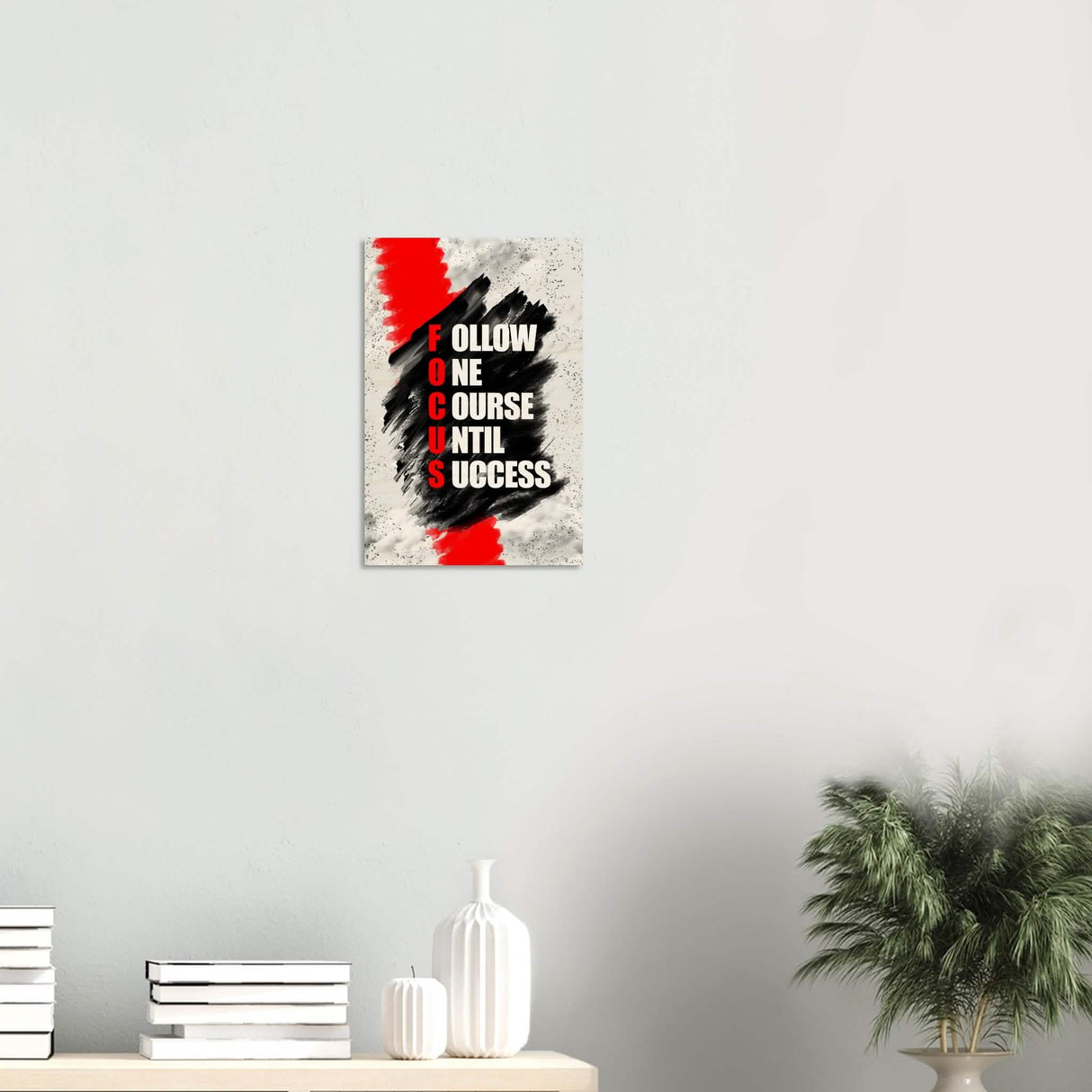 Da Vinci Motivational Wall Art | Follow One Course - Wood Prints - 30x45 cm / 12x18″ - 10 mm