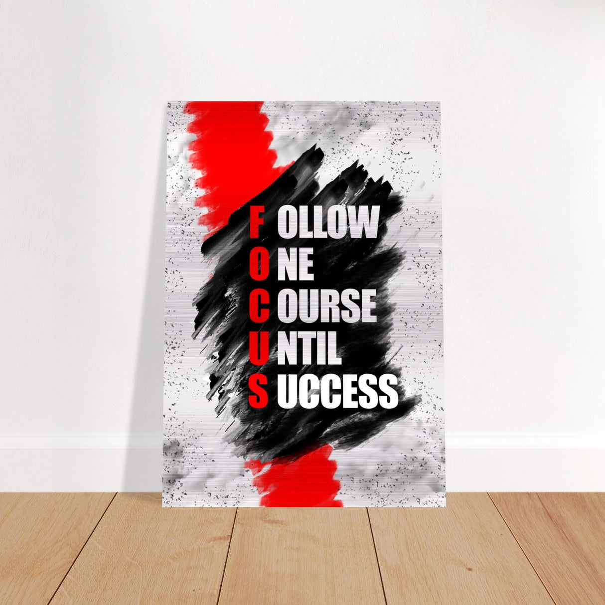 Da Vinci Motivational Wall Art | Follow One Course - Brushed Aluminum Print - 70x100 cm / 28x40″ -