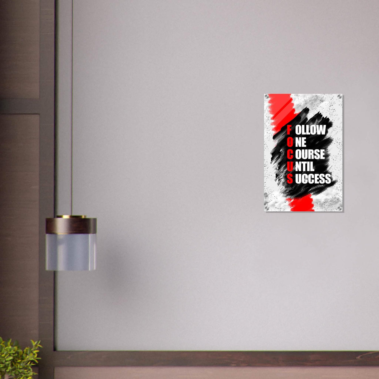 Da Vinci Motivational Wall Art | Follow One Course - Acrylic Print - 40x60 cm / 16x24″ -