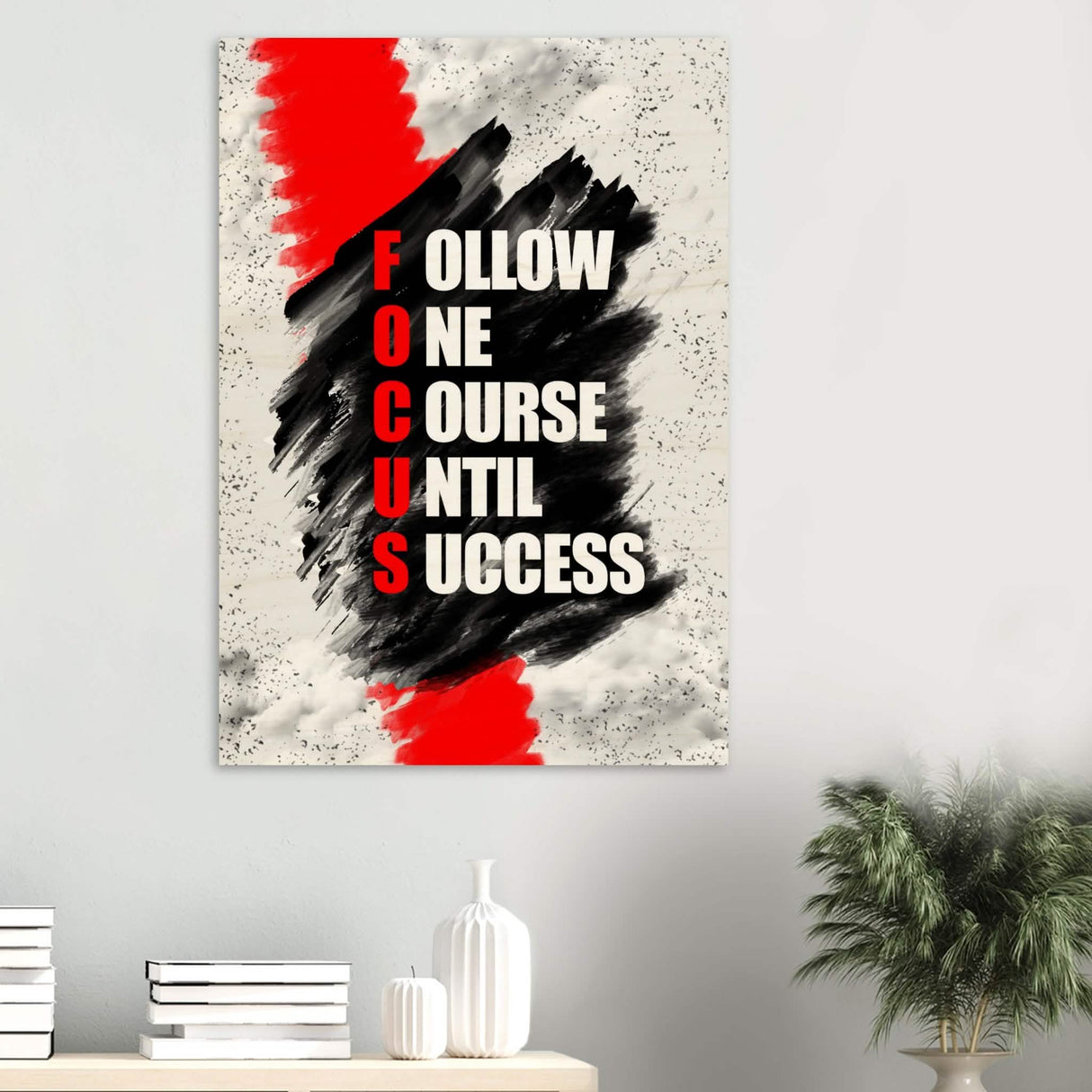 Da Vinci Motivational Wall Art | Follow One Course - Wood Prints - 70x100 cm / 28x40″ - 10 mm