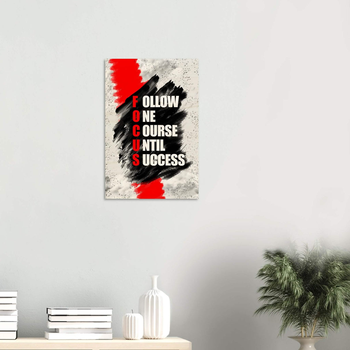 Da Vinci Motivational Wall Art | Follow One Course - Wood Prints - 40x60 cm / 16x24″ - 10 mm