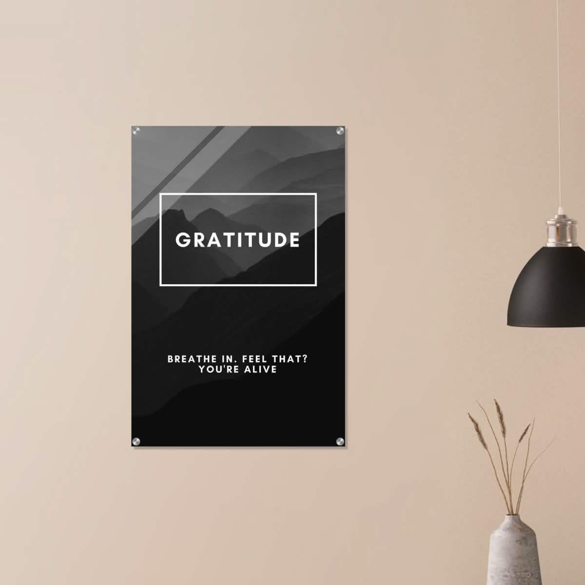 Da Vinci Motivational Wall Art | Gratitude - Acrylic Print - 60x90 cm / 24x36″ -