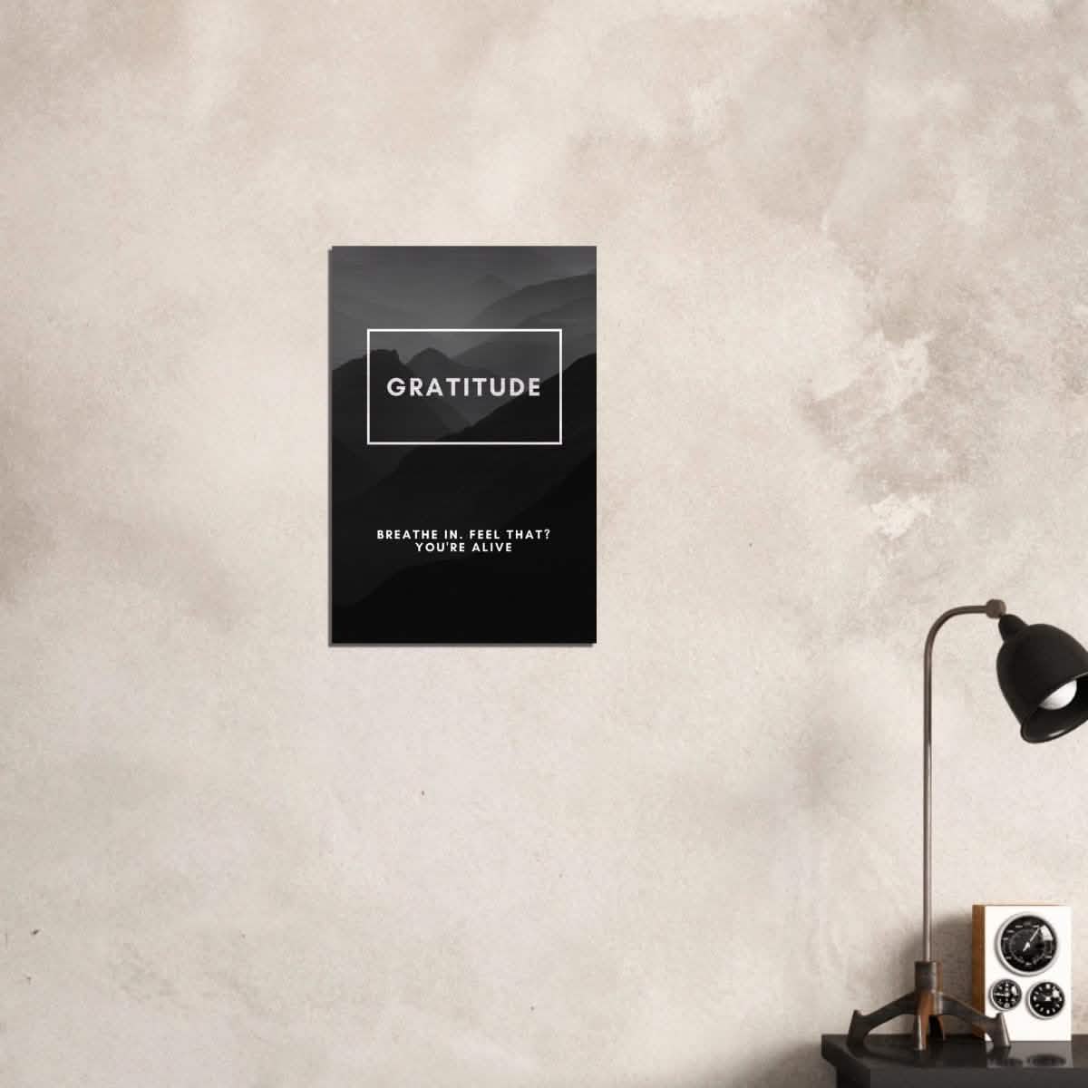 Da Vinci Motivational Wall Art | Gratitude - Brushed Aluminum Print - 40x60 cm / 16x24″ -