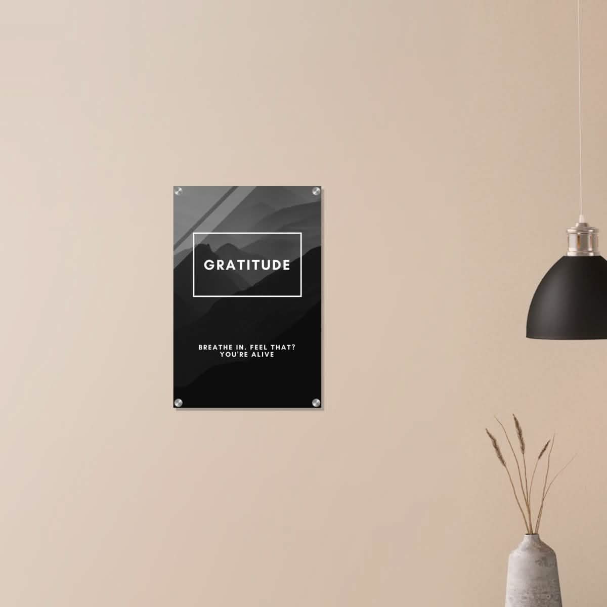 Da Vinci Motivational Wall Art | Gratitude - Acrylic Print - 40x60 cm / 16x24″ -