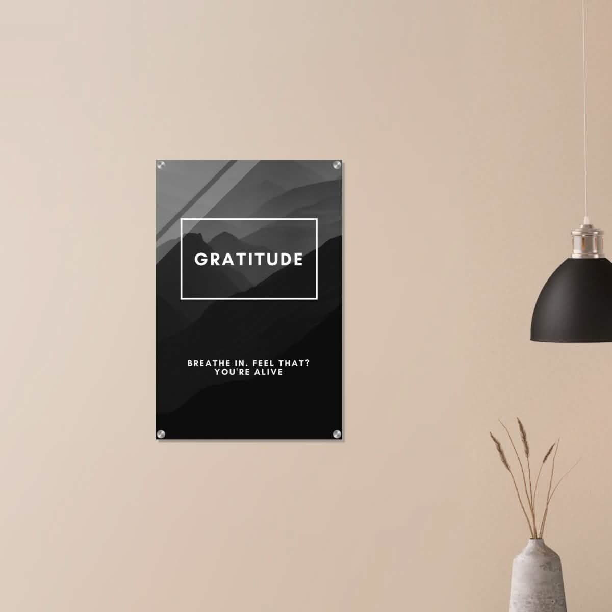 Da Vinci Motivational Wall Art | Gratitude - Acrylic Print - 50x75 cm / 20x30″ -