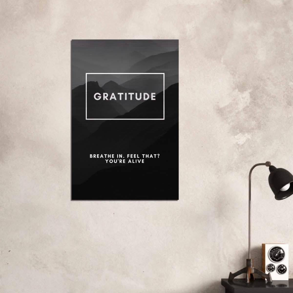 Da Vinci Motivational Wall Art | Gratitude - Brushed Aluminum Print - 60x90 cm / 24x36″ -
