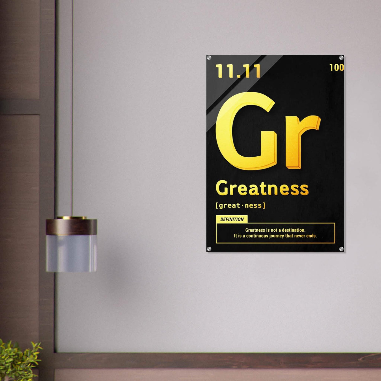 Da Vinci Motivational Wall Art | Greatness - Acrylic Print - 70x100 cm / 28x40″ -