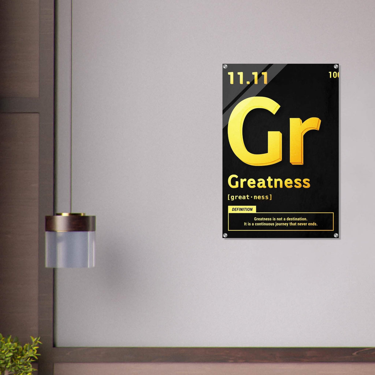 Da Vinci Motivational Wall Art | Greatness - Acrylic Print - 60x90 cm / 24x36″ -