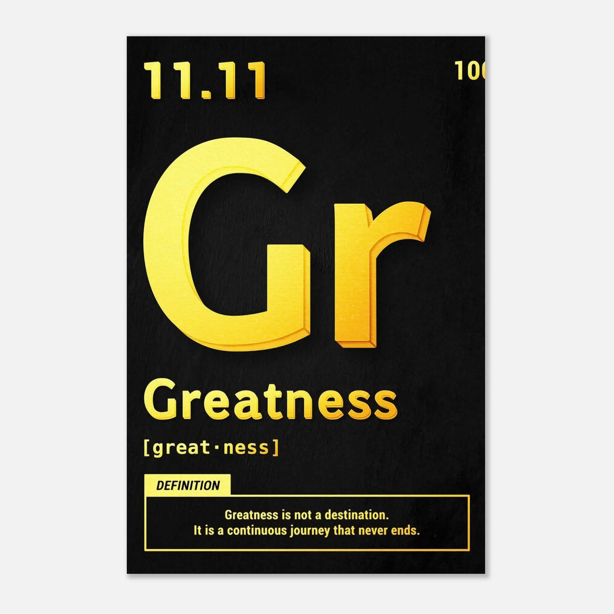 Da Vinci Motivational Wall Art | Greatness - Aluminum Print - 40x60 cm / 16x24″ -