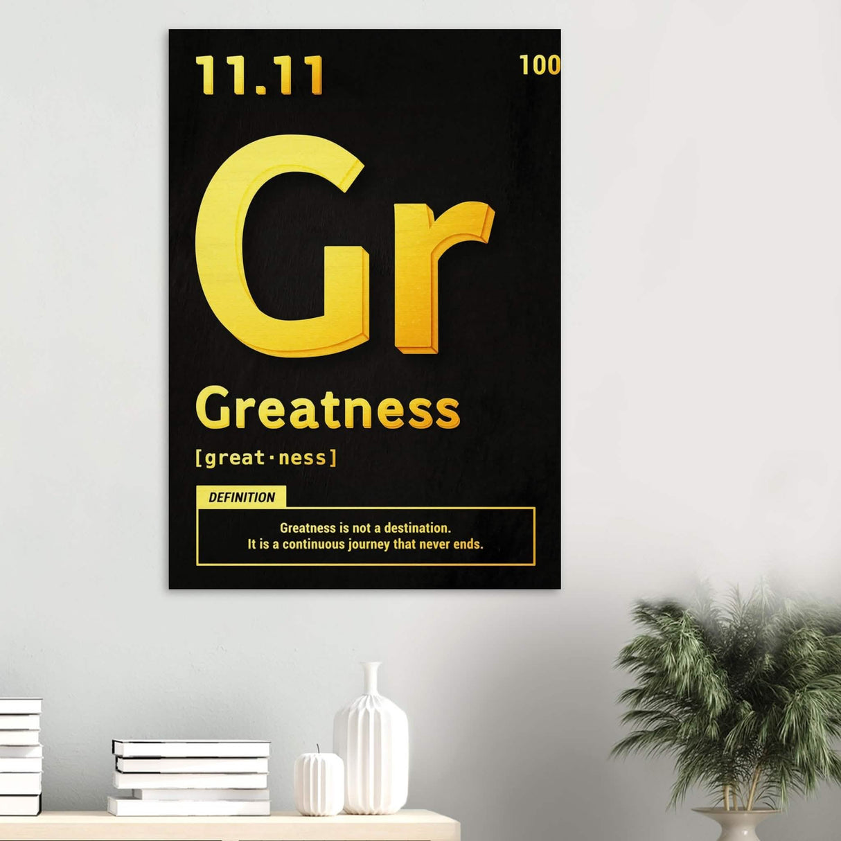 Da Vinci Motivational Wall Art | Greatness - Wood Prints - 70x100 cm / 28x40″ - 20 mm