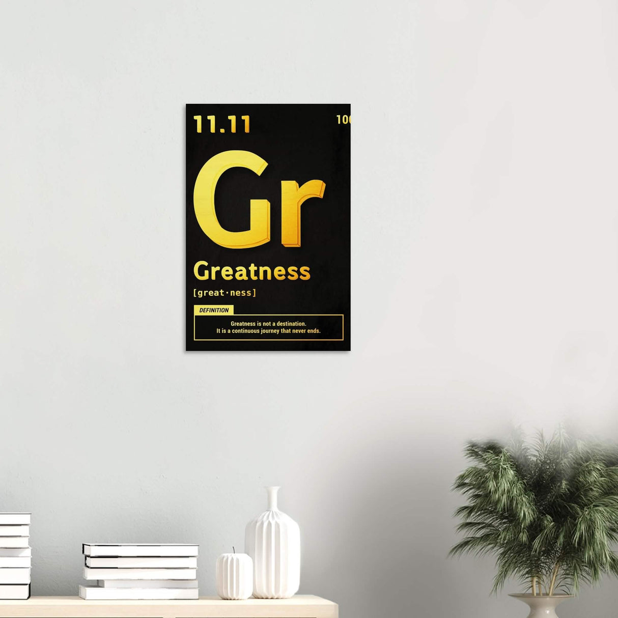 Da Vinci Motivational Wall Art | Greatness - Wood Prints - 40x60 cm / 16x24″ - 20 mm