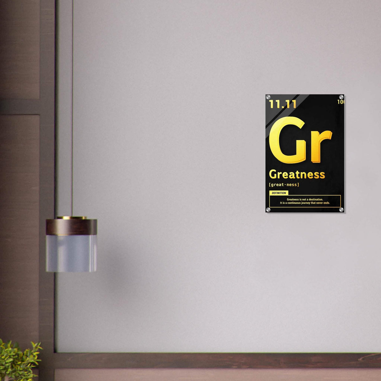 Da Vinci Motivational Wall Art | Greatness - Acrylic Print - 40x60 cm / 16x24″ -