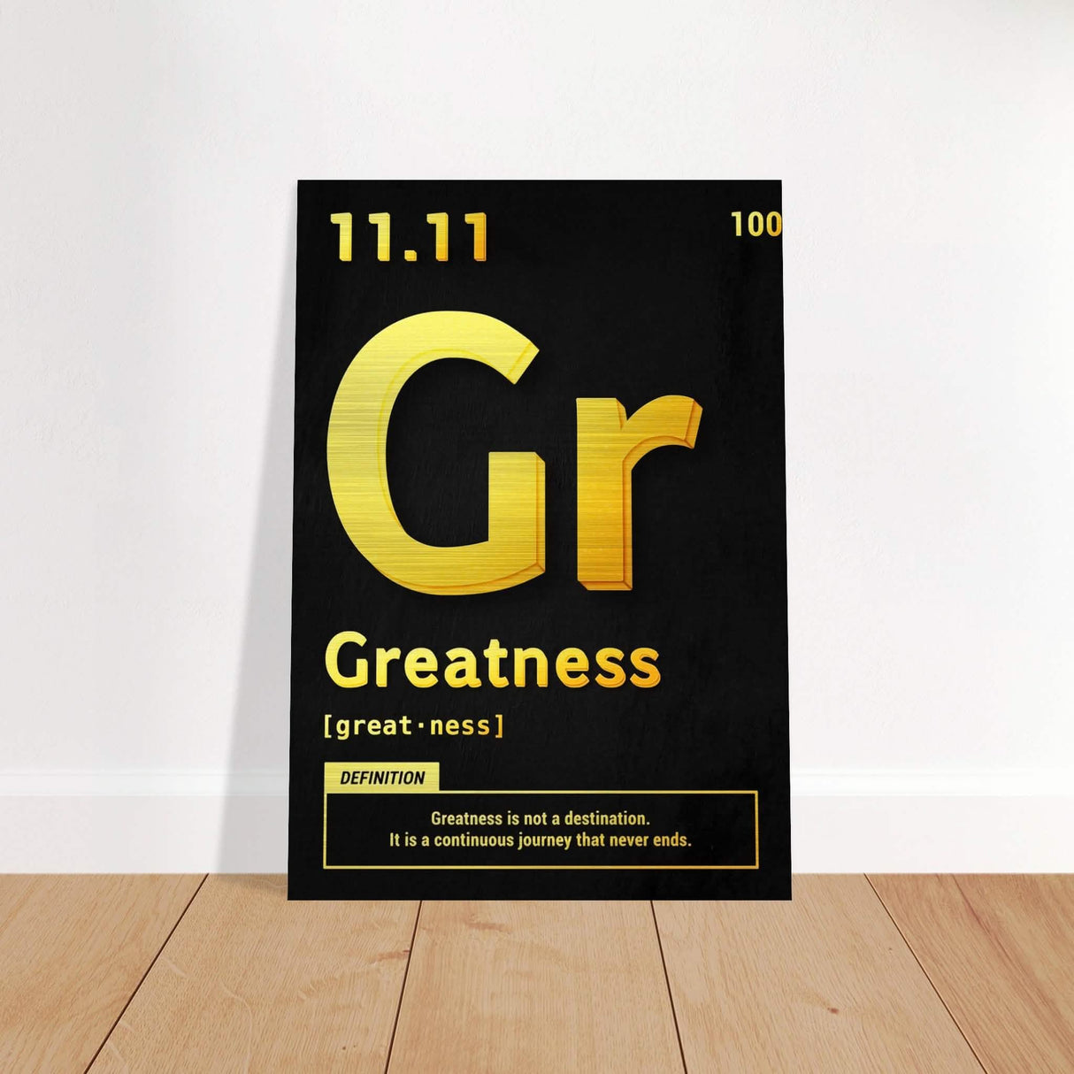 Da Vinci Motivational Wall Art | Greatness - Brushed Aluminum Print - 70x100 cm / 28x40″ -