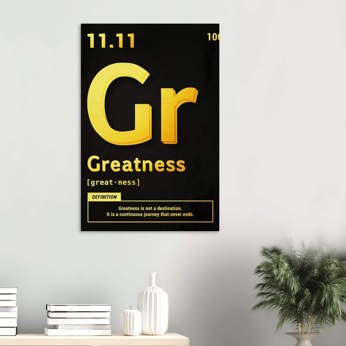 Da Vinci Motivational Wall Art | Greatness - Wood Prints - 60x90 cm / 24x36″ - 10 mm