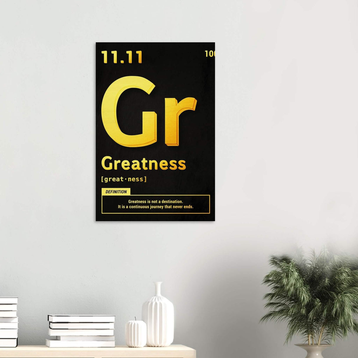 Da Vinci Motivational Wall Art | Greatness - Wood Prints - 50x75 cm / 20x30″ - 20 mm