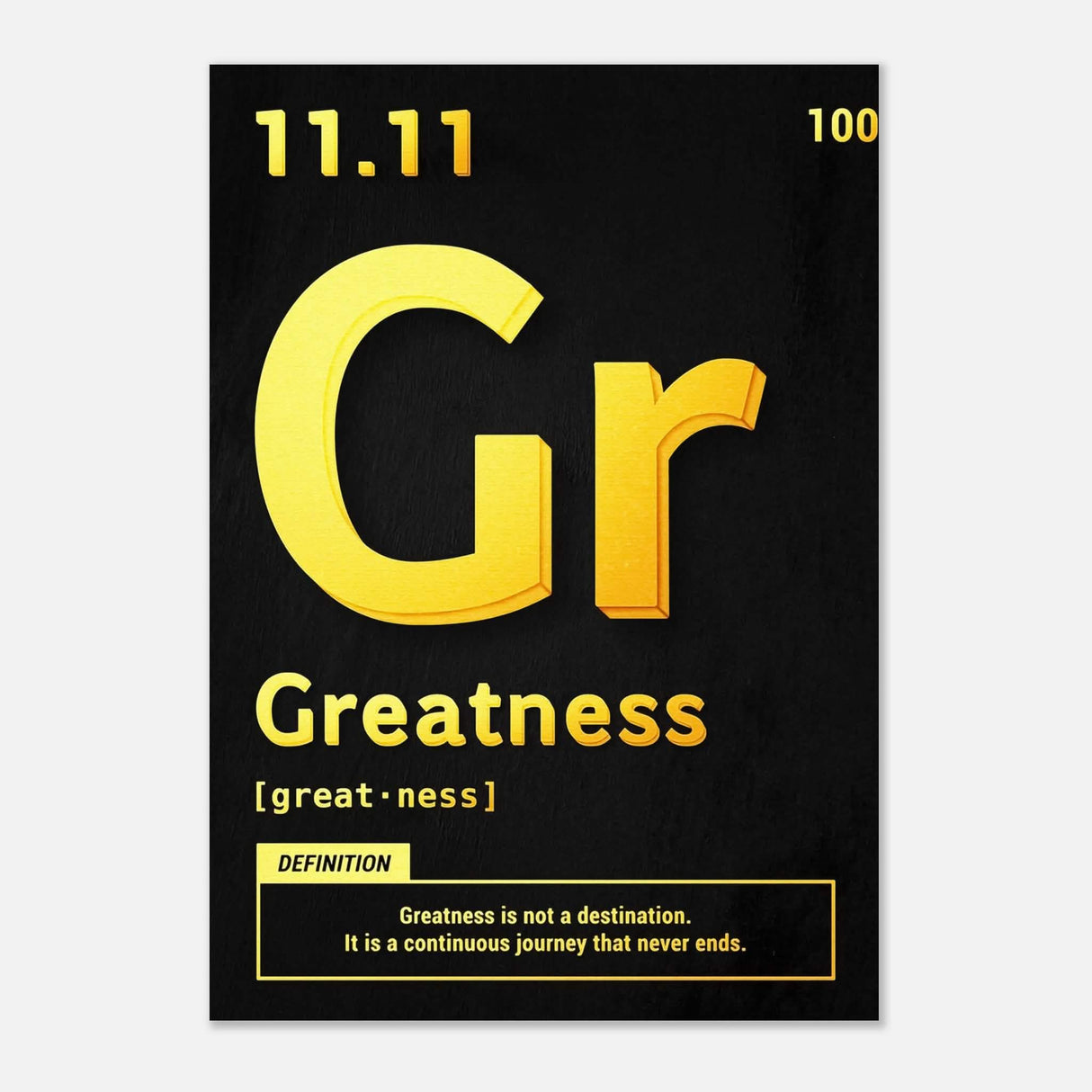 Da Vinci Motivational Wall Art | Greatness - Aluminum Print - 70x100 cm / 28x40″ -