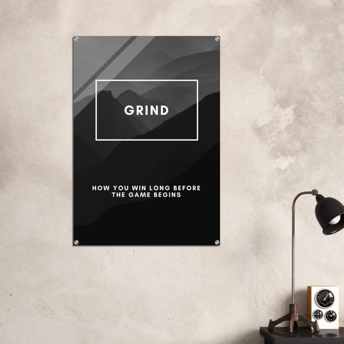 Da Vinci Motivational Wall Art | Grind - Acrylic Print - 70x100 cm / 28x40″ -