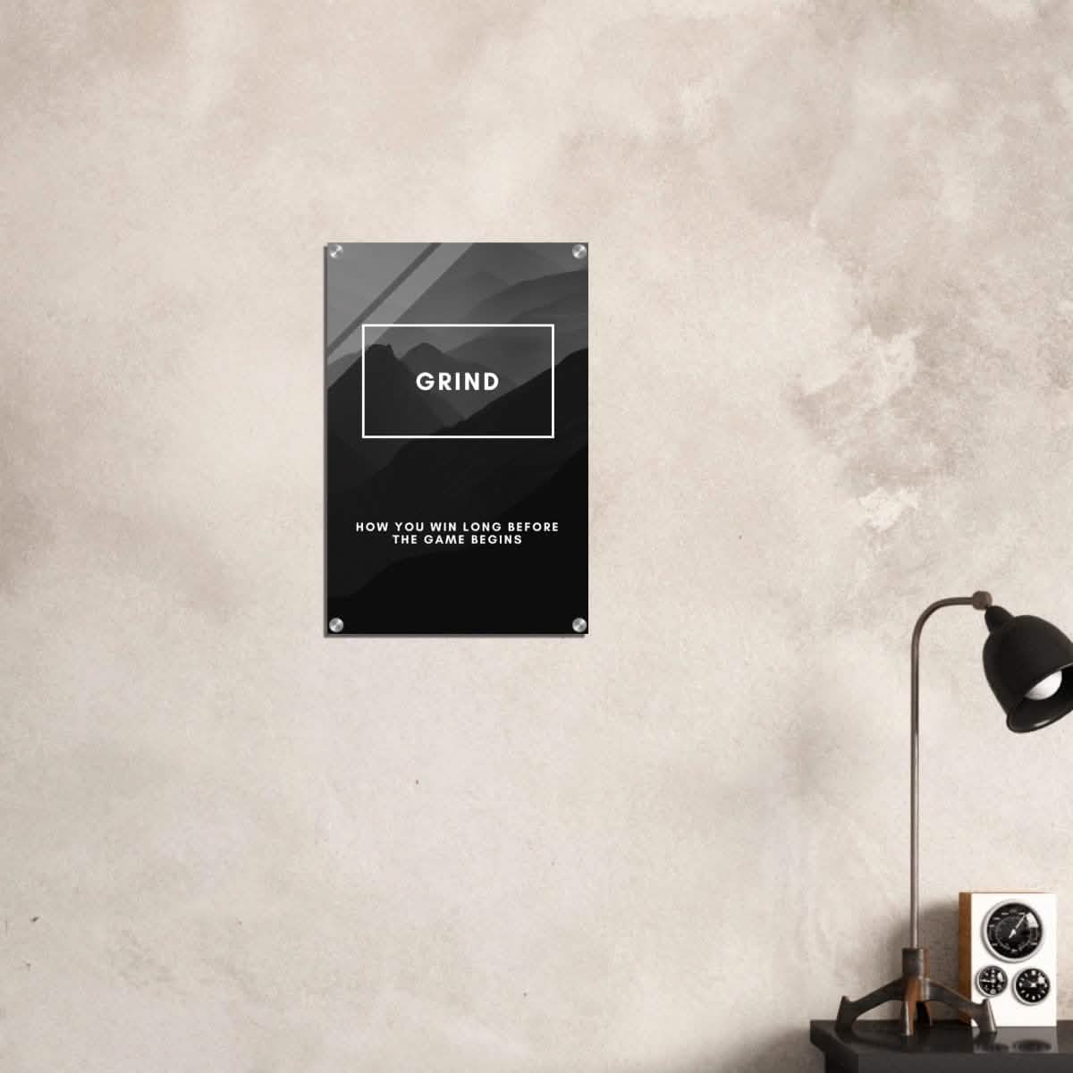 Da Vinci Motivational Wall Art | Grind - Acrylic Print - 40x60 cm / 16x24″ -