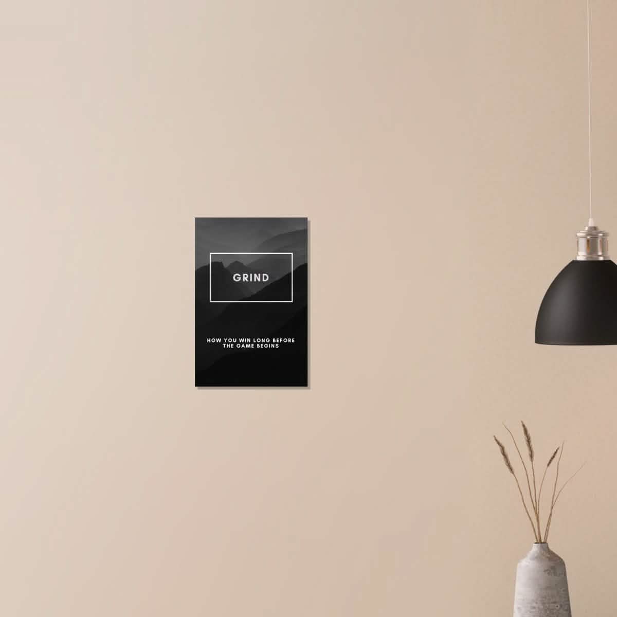 Da Vinci Motivational Wall Art | Grind - Brushed Aluminum Print - 30x45 cm / 12x18″ -