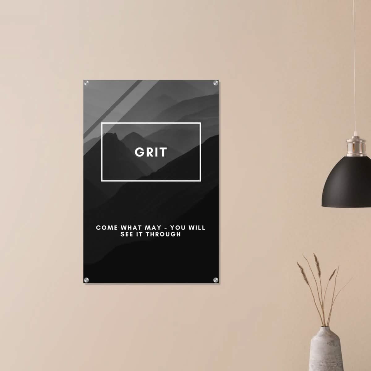 Da Vinci Motivational Wall Art | Grit - Acrylic Print - 60x90 cm / 24x36″ -