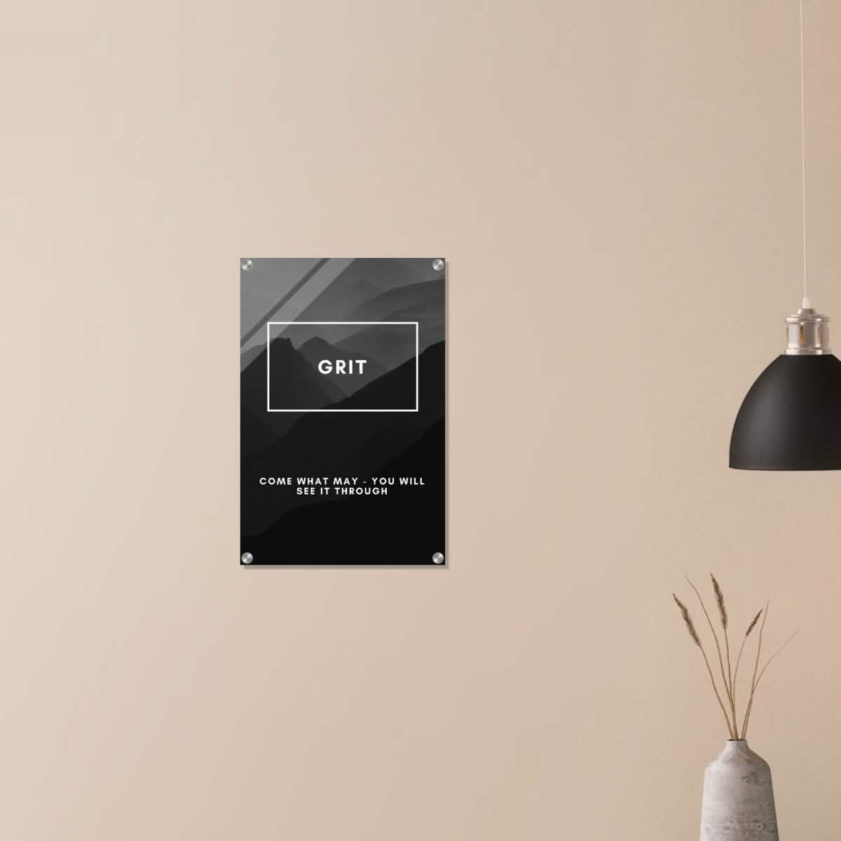 Da Vinci Motivational Wall Art | Grit - Acrylic Print - 40x60 cm / 16x24″ -