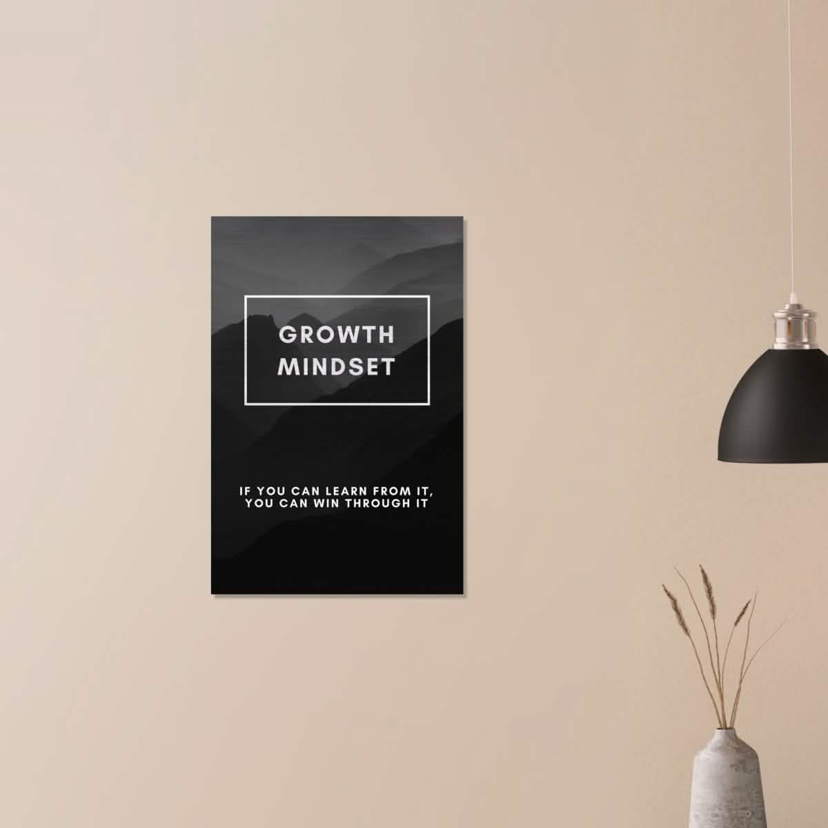 Da Vinci Motivational Wall Art | Growth Mindset - Brushed Aluminum Print - 50x75 cm / 20x30″ -