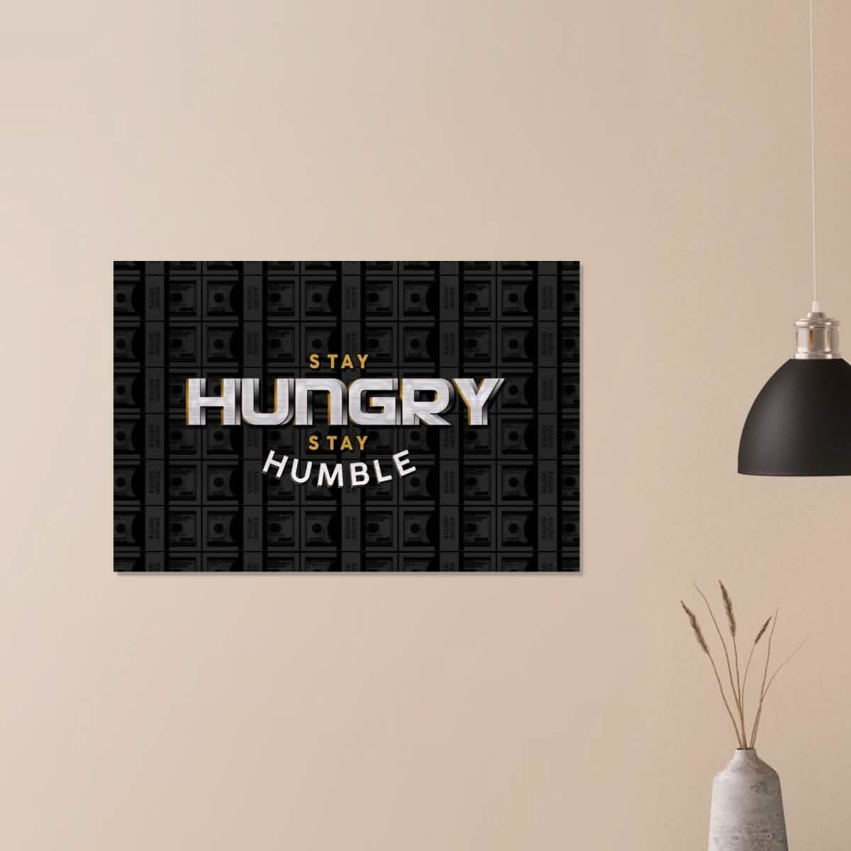 Da Vinci Motivational Wall art | Humble - Brushed Aluminum Print - 60x90 cm / 24x36″ -