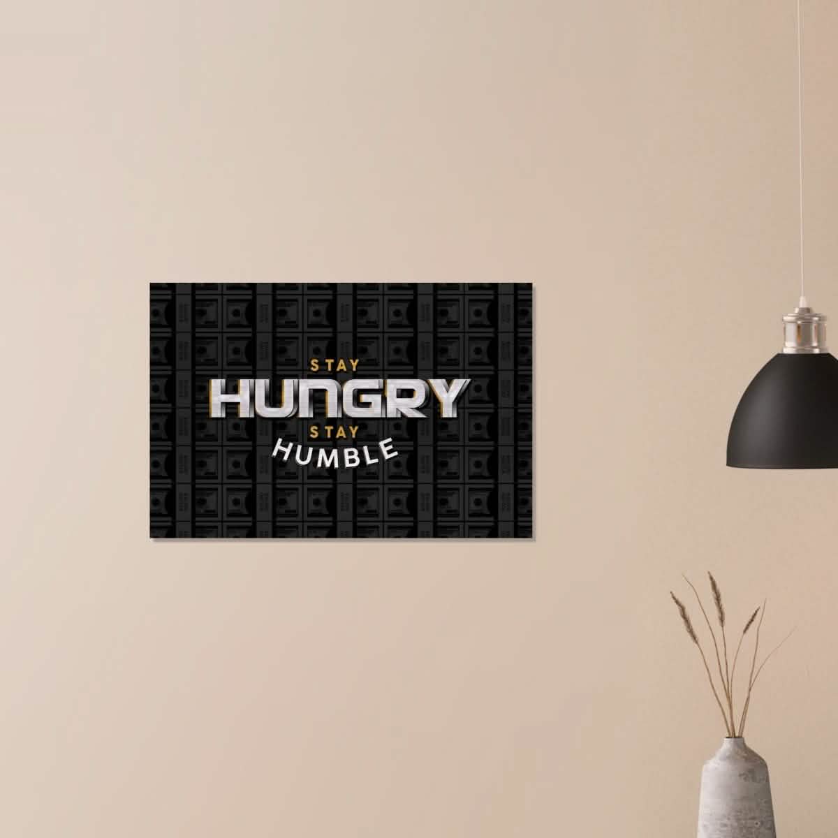 Da Vinci Motivational Wall art | Humble - Brushed Aluminum Print - 50x75 cm / 20x30″ -