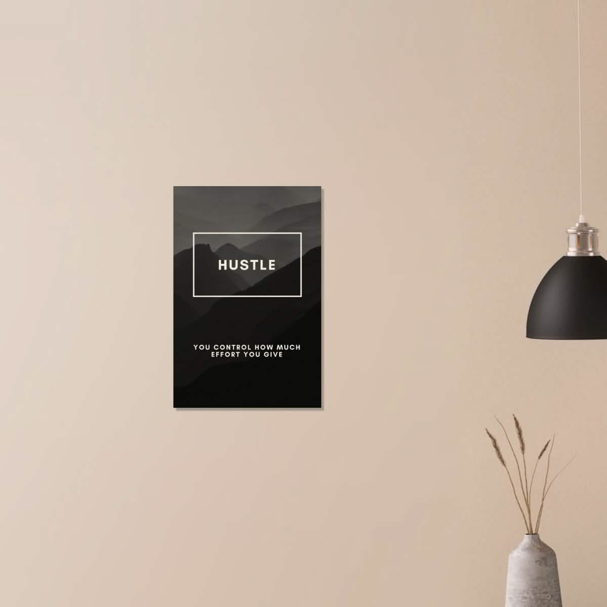 Da Vinci Motivational Wall Art | Hustle - Wood Prints - 40x60 cm / 16x24″ - 20 mm
