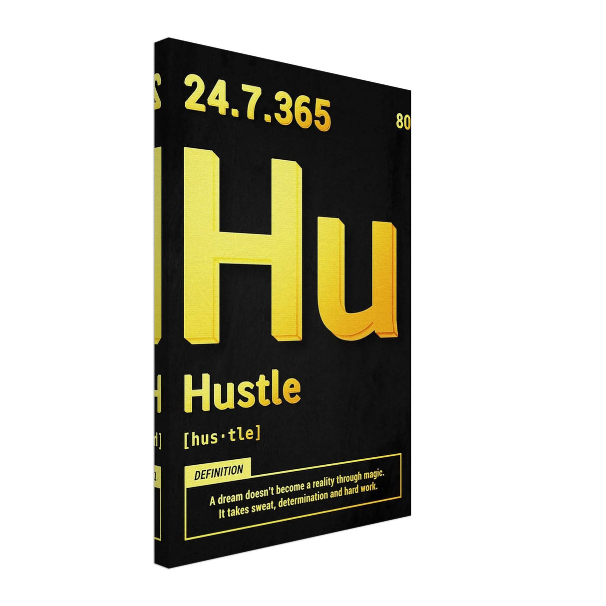 Da Vinci Motivational Wall Art | Hustle - Canvas - 40x60 cm / 16x24″ - Thick