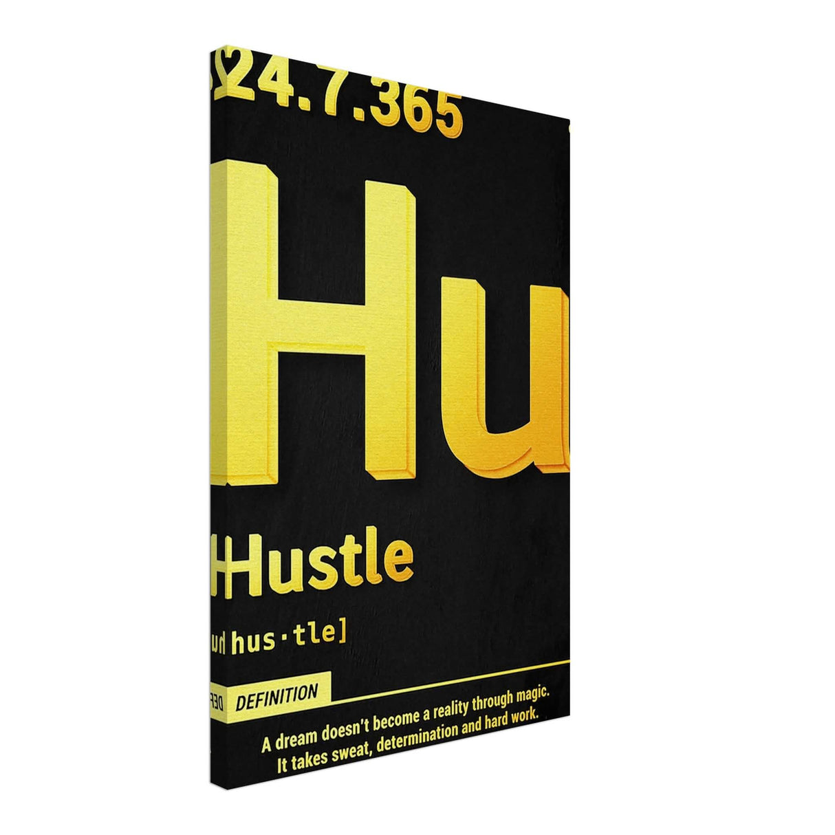 Da Vinci Motivational Wall Art | Hustle - Canvas - 40x60 cm / 16x24″ - Slim