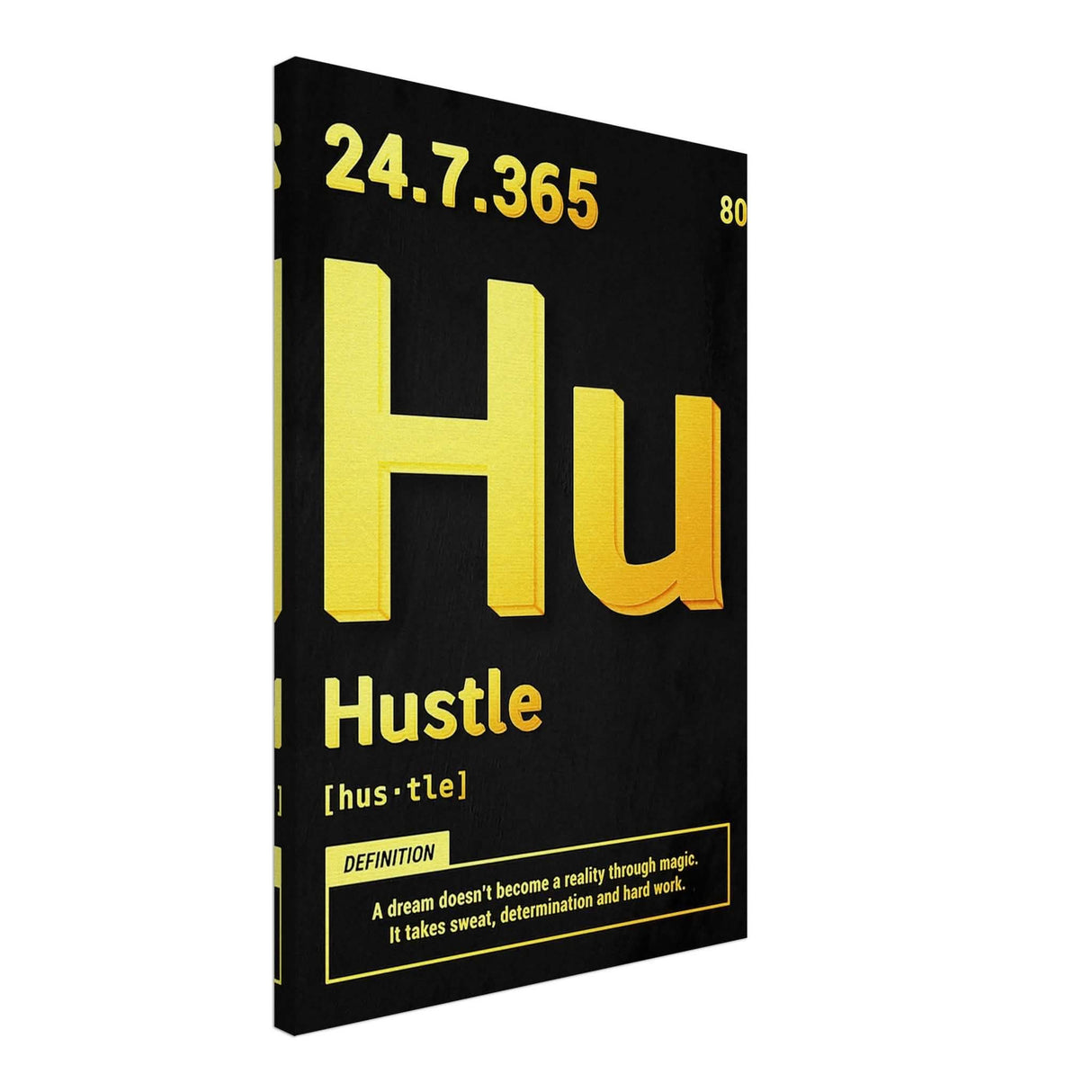 Da Vinci Motivational Wall Art | Hustle - Canvas - 50x75 cm / 20x30″ - Thick