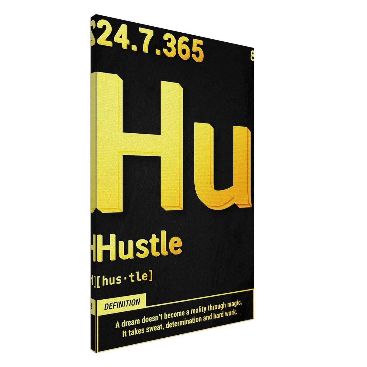 Da Vinci Motivational Wall Art | Hustle - Canvas - 60x90 cm / 24x36″ - Slim