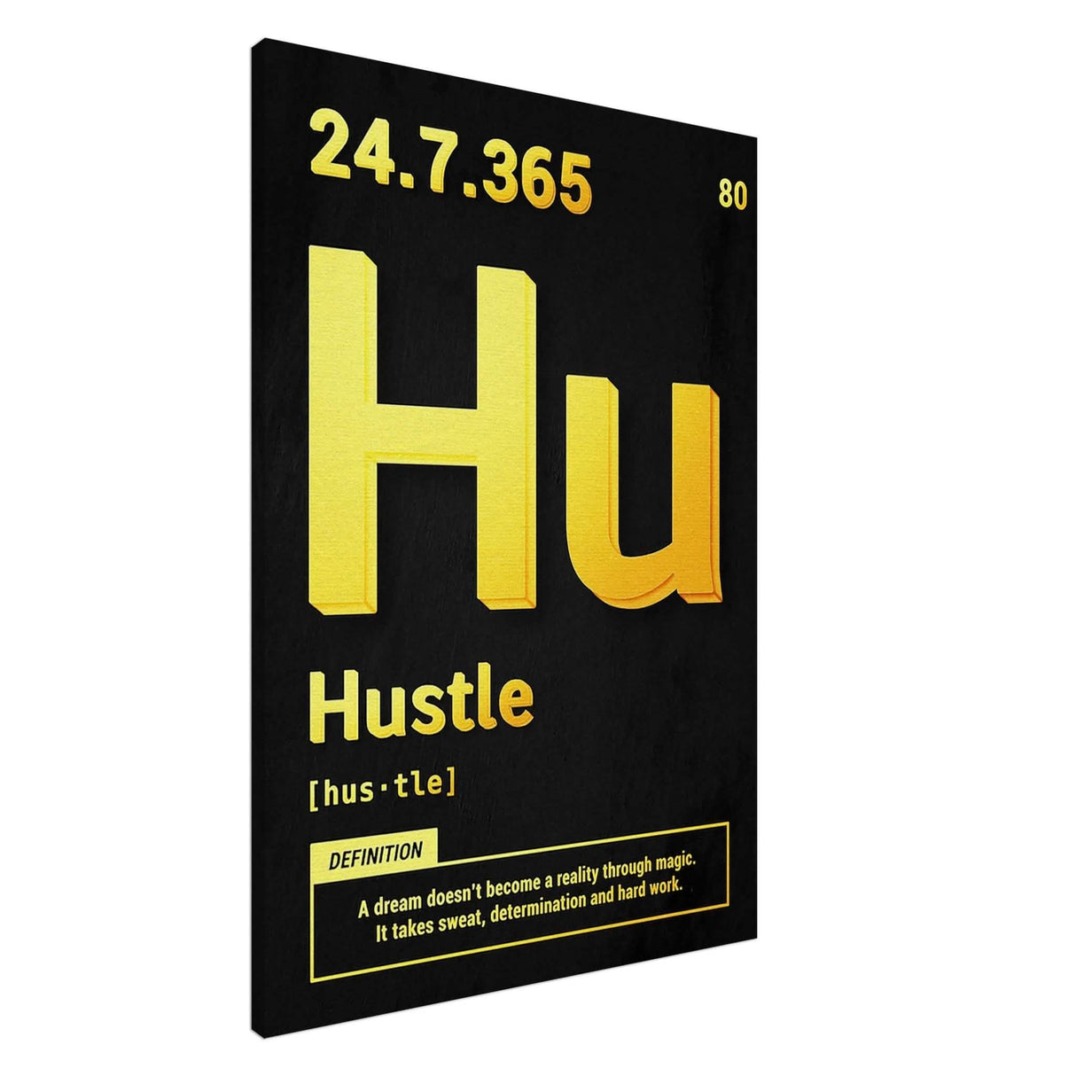 Da Vinci Motivational Wall Art | Hustle - Canvas - 70x100 cm / 28x40″ - Slim