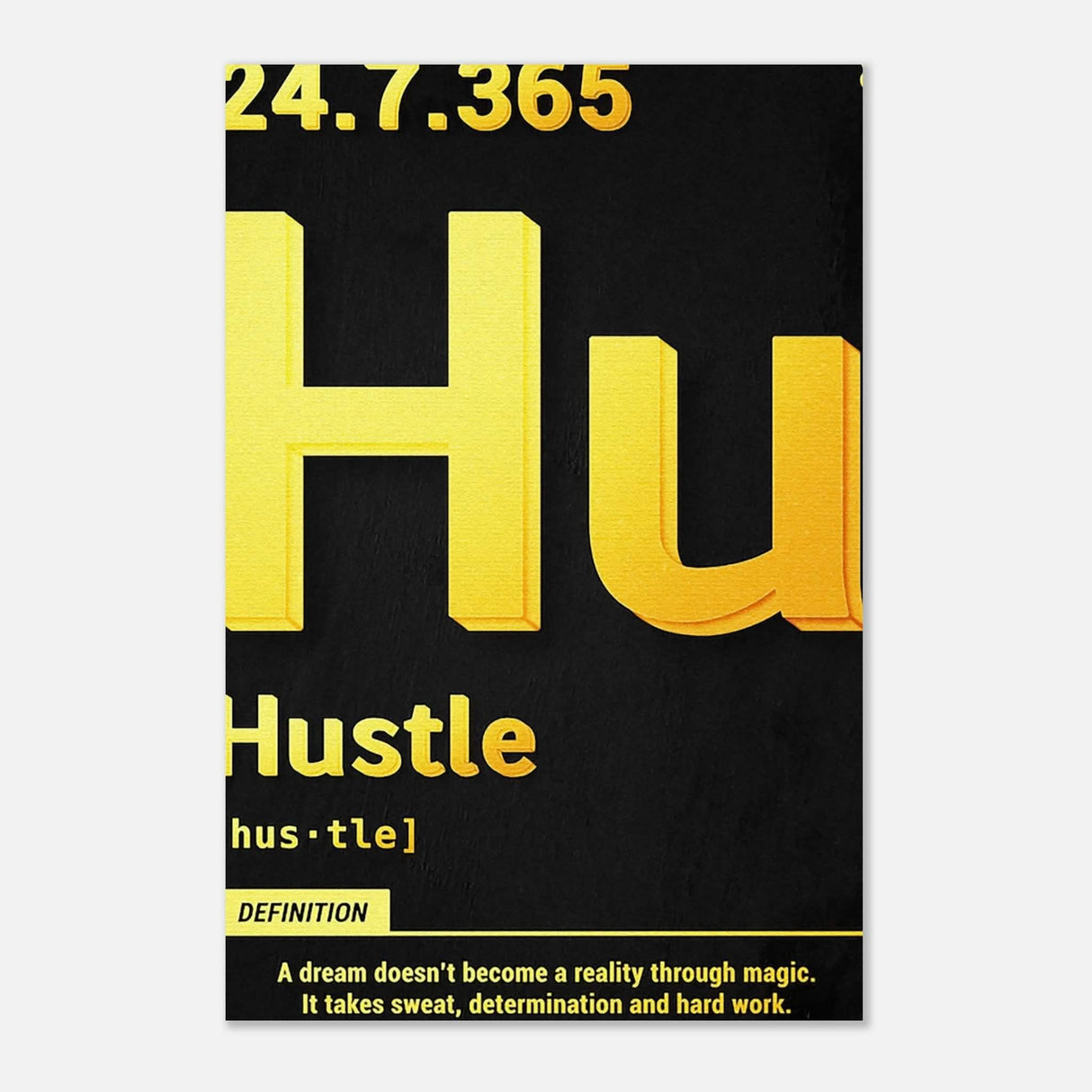 Da Vinci Motivational Wall Art | Hustle - Aluminum Print - 40x60 cm / 16x24″ -