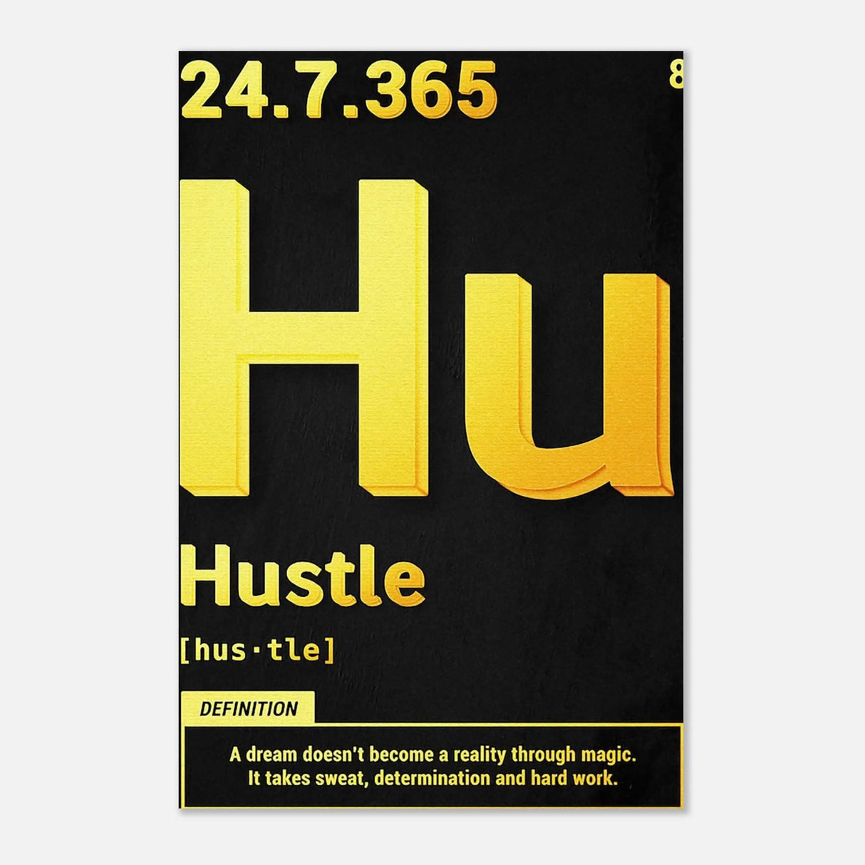 Da Vinci Motivational Wall Art | Hustle - Aluminum Print - 60x90 cm / 24x36″ -