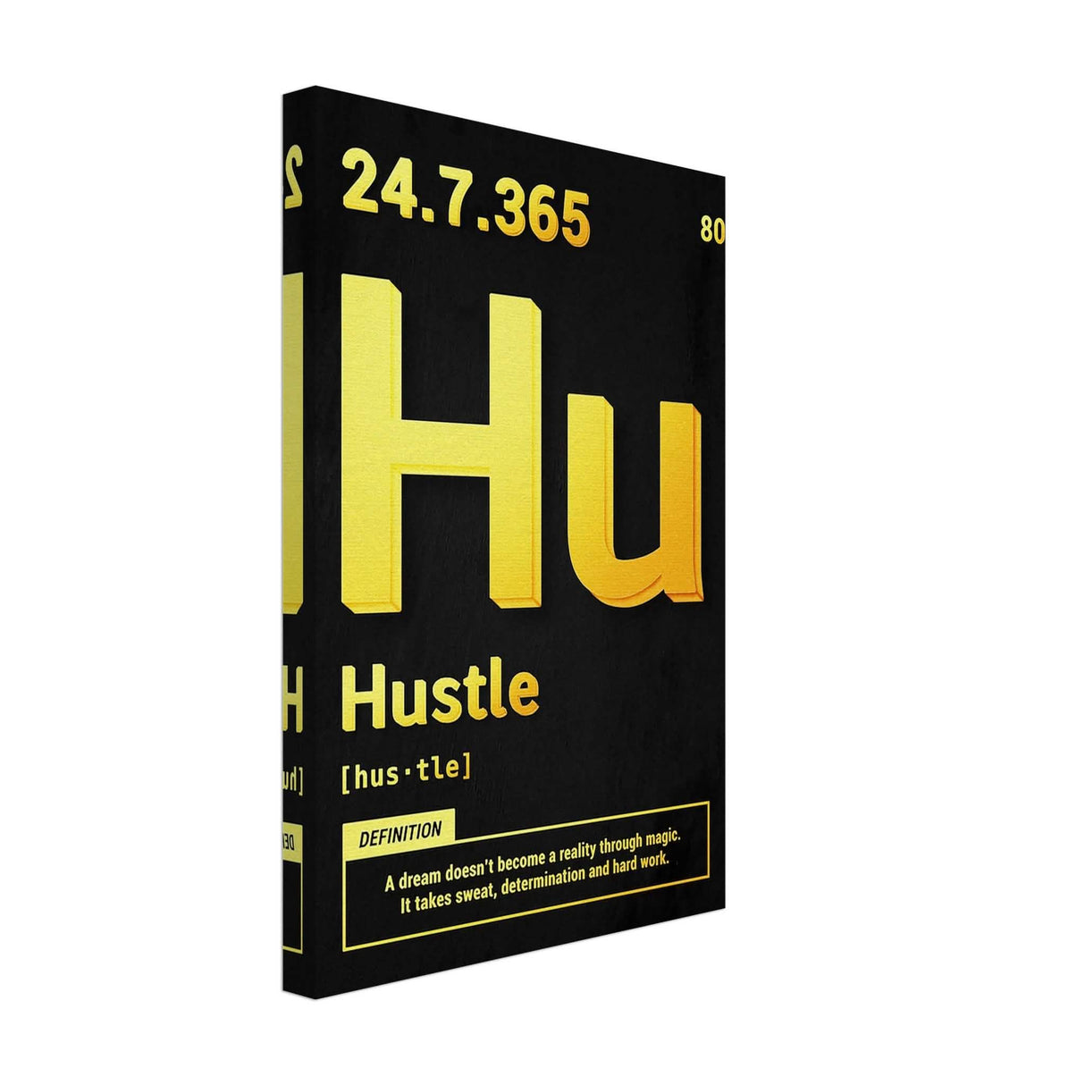 Da Vinci Motivational Wall Art | Hustle - Canvas - 30x45 cm / 12x18″ - Thick