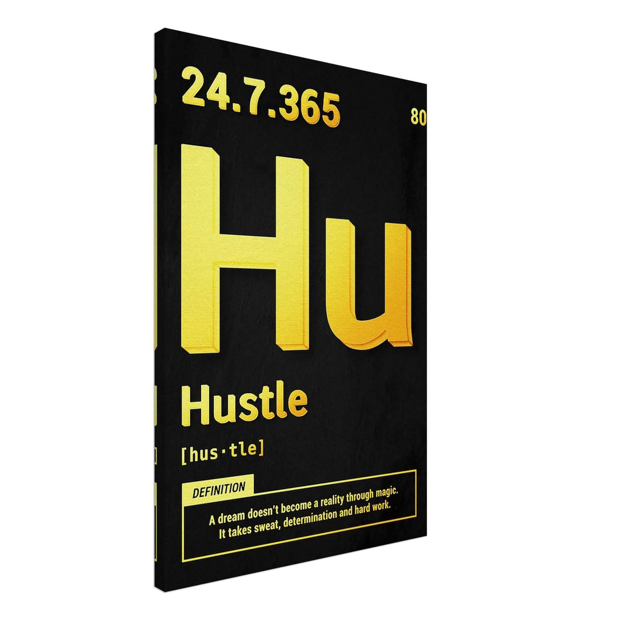 Da Vinci Motivational Wall Art | Hustle - Canvas - 50x75 cm / 20x30″ - Slim