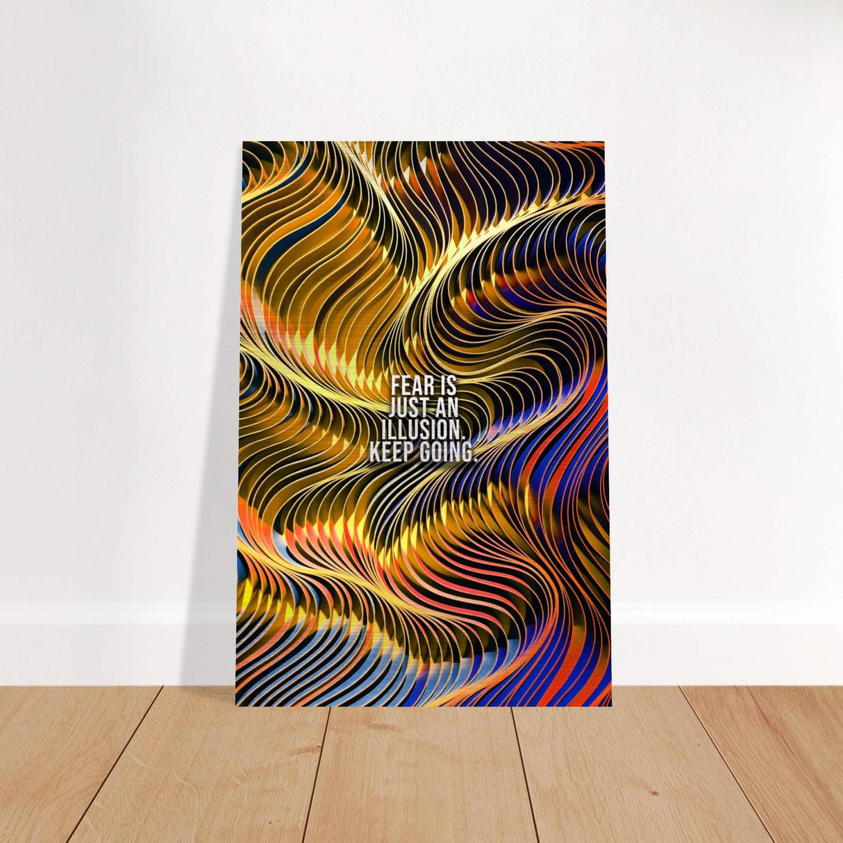 Da Vinci Motivational Wall Art | Illusion - Brushed Aluminum Print - 50x75 cm / 20x30″ -