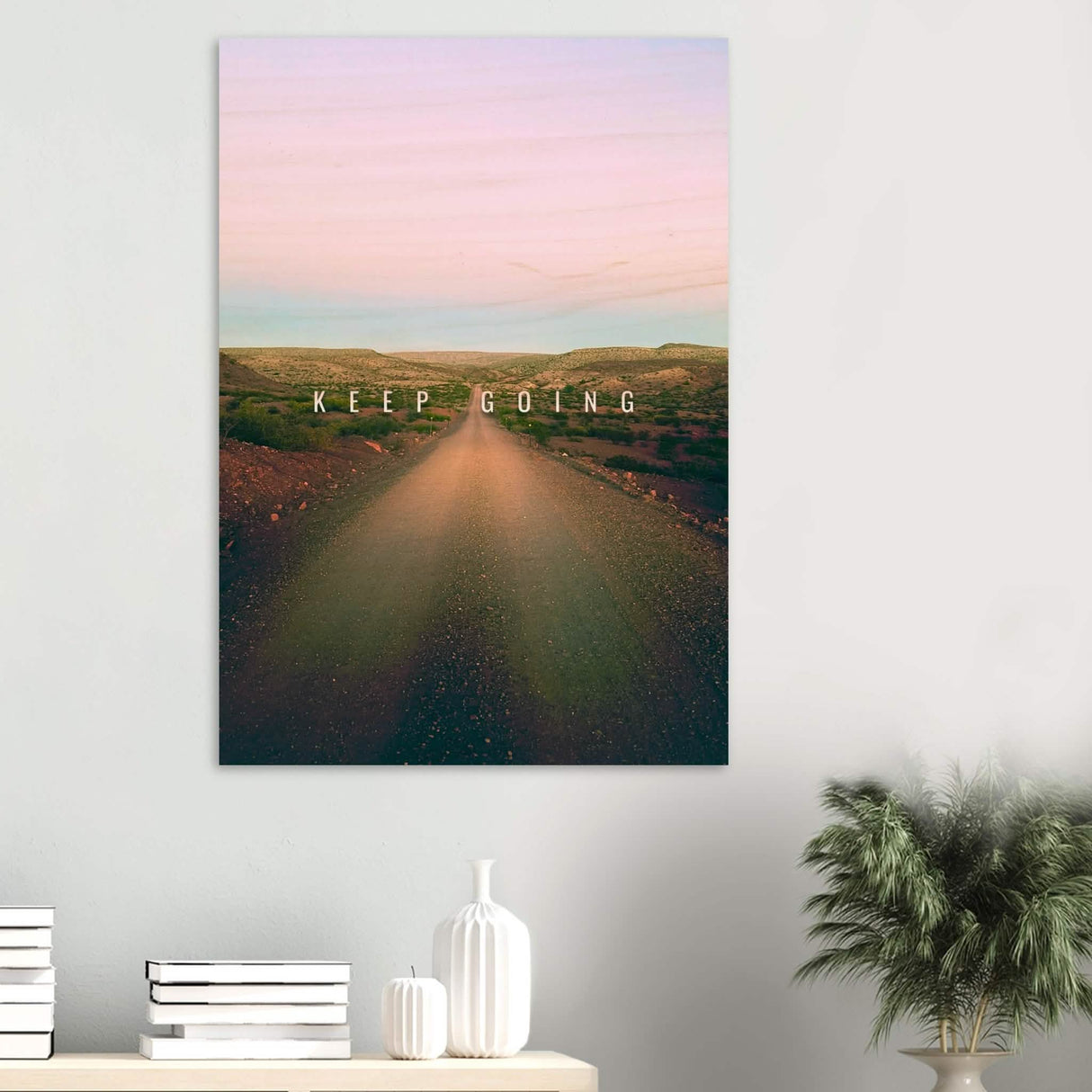 Da Vinci Motivational Wall Art | Keep Going - Wood Prints - 70x100 cm / 28x40″ - 20 mm