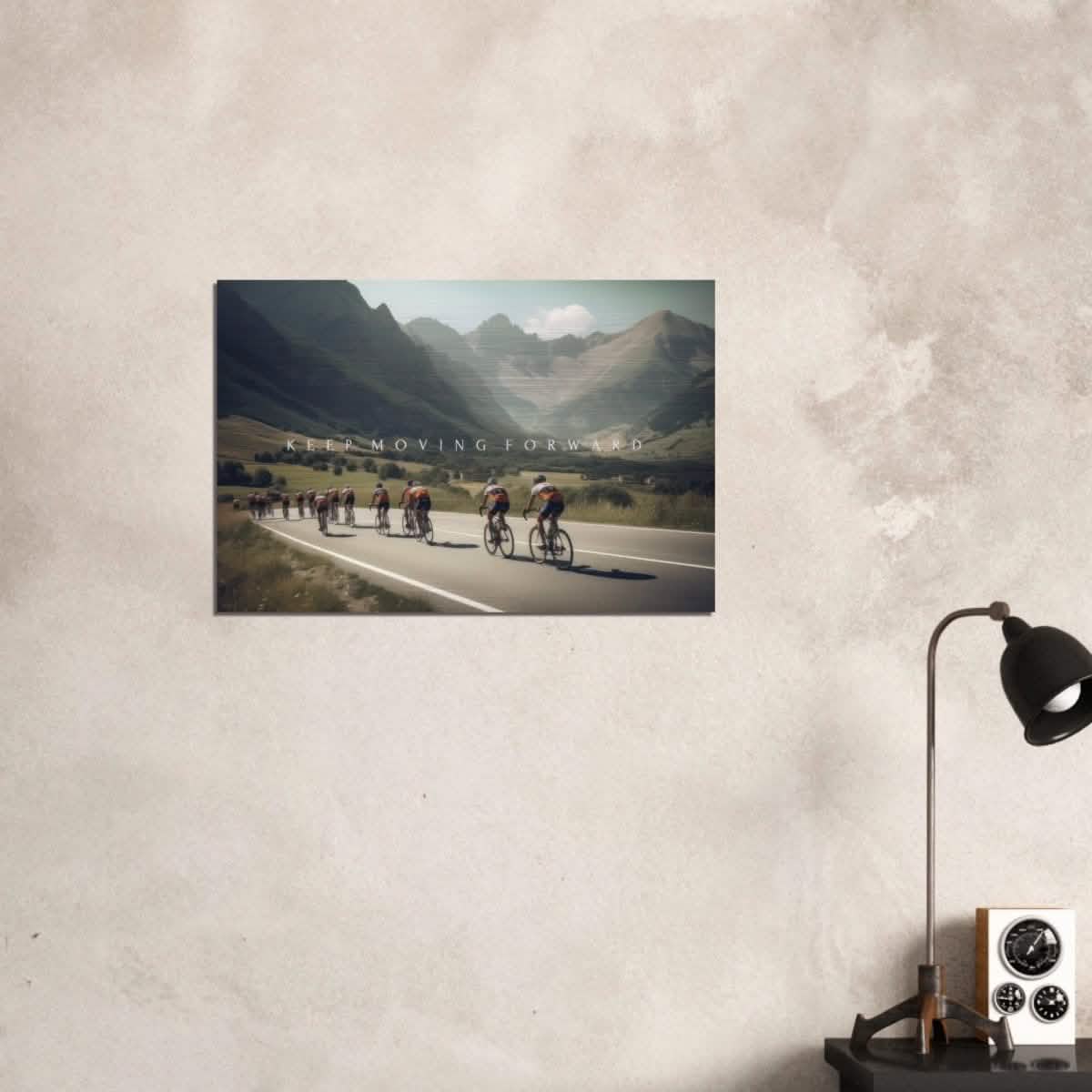 Da Vinci Motivational Wall Art | Keep Moving - Brushed Aluminum Print - 50x75 cm / 20x30″ -