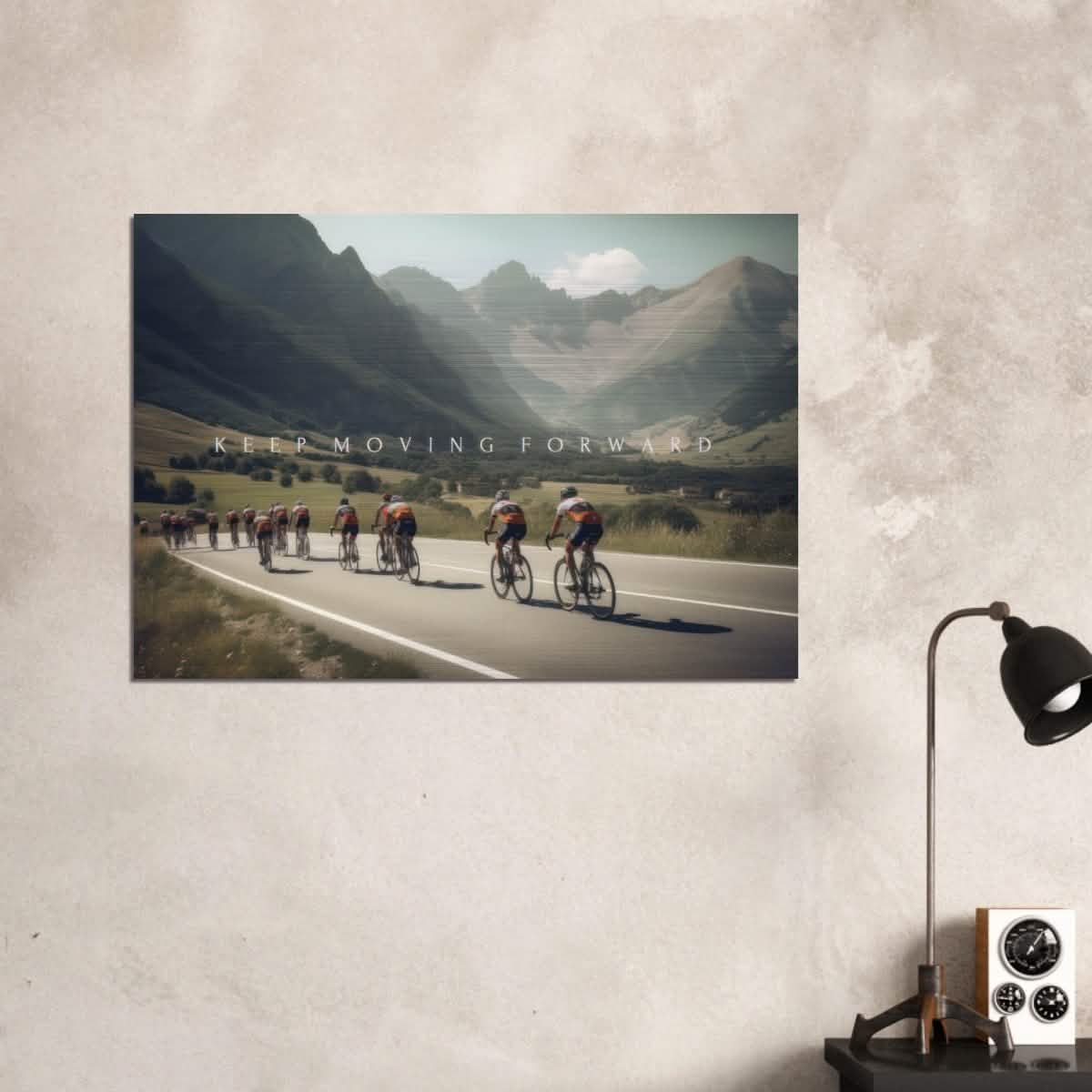 Da Vinci Motivational Wall Art | Keep Moving - Brushed Aluminum Print - 70x100 cm / 28x40″ -