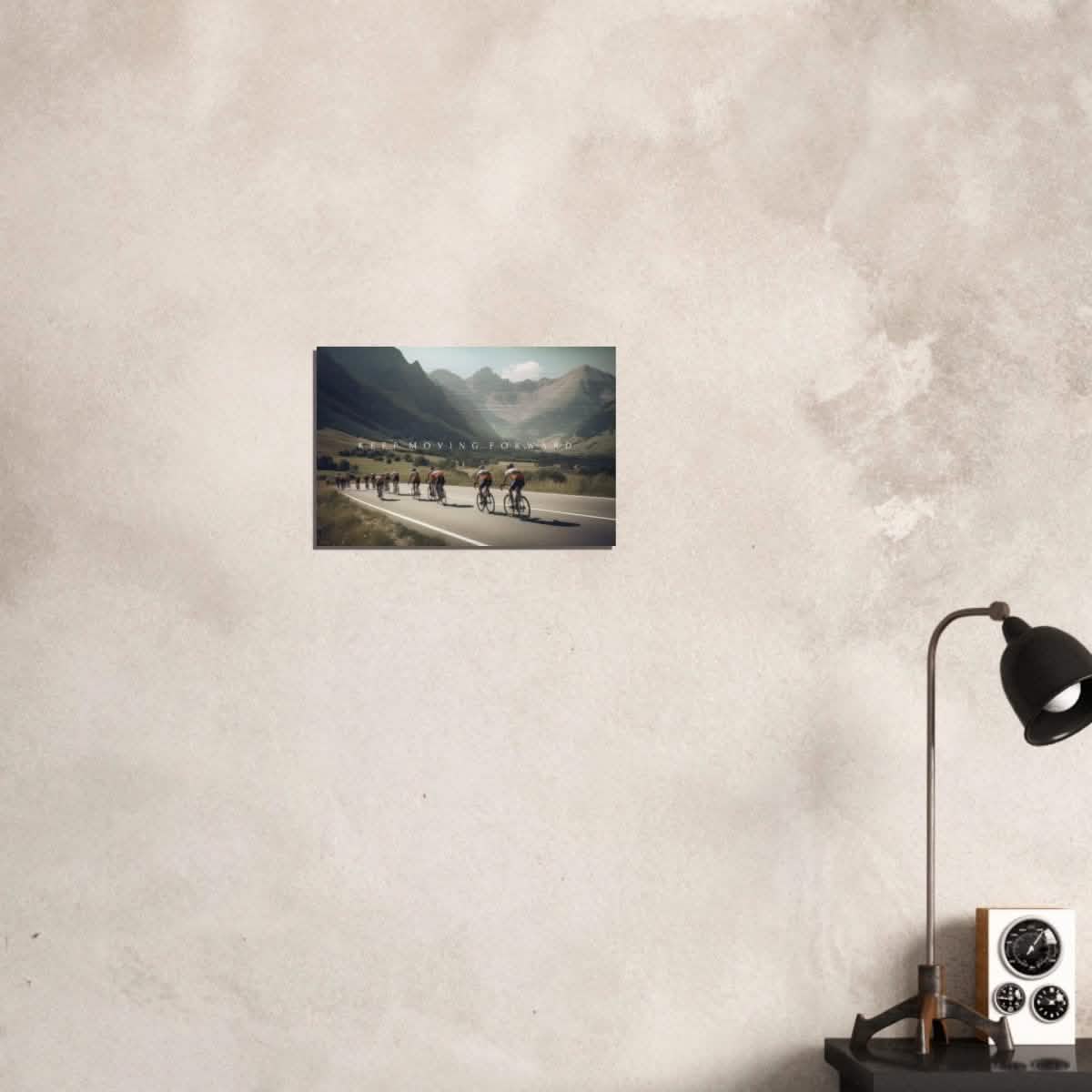 Da Vinci Motivational Wall Art | Keep Moving - Brushed Aluminum Print - 30x45 cm / 12x18″ -